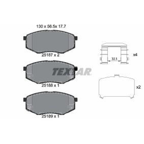 2518701 TEXTAR Kit pastiglie freno Freno a disco