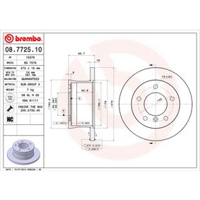 08.7725.10 BREMBO Disco freno