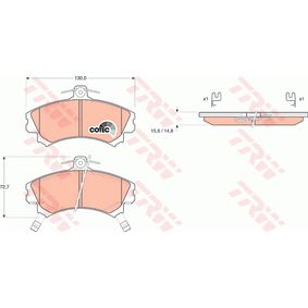 GDB1198 TRW COTEC Kit pastiglie freno Freno a disco