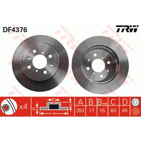 DF4376 TRW Disco freno