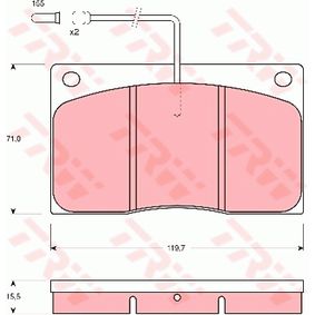 GDB443 TRW Kit pastiglie freno Freno a disco