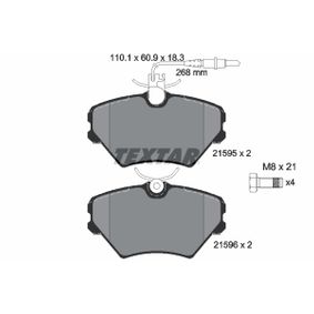 2159502 TEXTAR Kit pastiglie freno Freno a disco