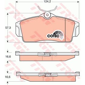 GDB3168 TRW COTEC Kit pastiglie freno Freno a disco