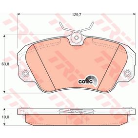 GDB957 TRW COTEC Kit pastiglie freno Freno a disco