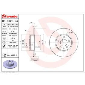 08.3126.24 BREMBO Disco freno