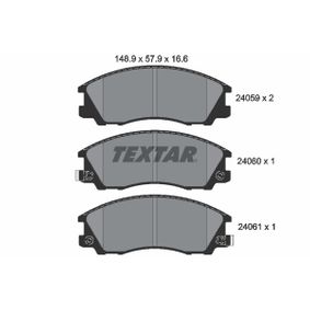 2405901 TEXTAR Kit pastiglie freno Freno a disco