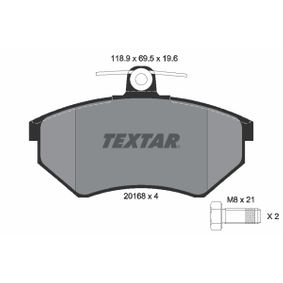 2016804 TEXTAR Kit pastiglie freno Freno a disco