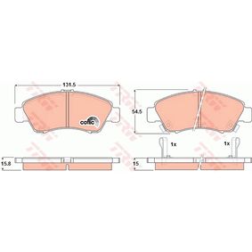 GDB1164 TRW COTEC Kit pastiglie freno Freno a disco