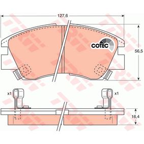 GDB729 TRW COTEC Kit pastiglie freno Freno a disco