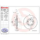 09.6967.14 BREMBO Disco freno