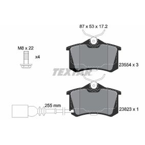 2382301 TEXTAR Kit pastiglie freno Freno a disco