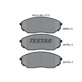 2409201 TEXTAR Kit pastiglie freno Freno a disco