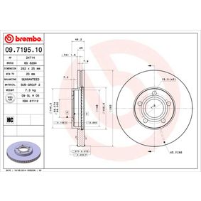 09.7195.10 BREMBO Disco freno