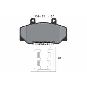 2123302 TEXTAR Kit pastiglie freno Freno a disco