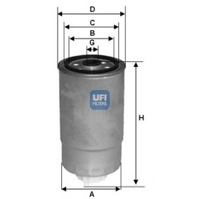 2438300 UFI Filtro carburante