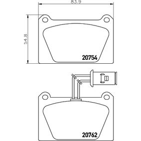 2075402 TEXTAR Kit pastiglie freno Freno a disco