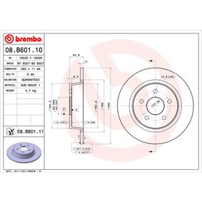 08.B601.10 BREMBO Disco freno