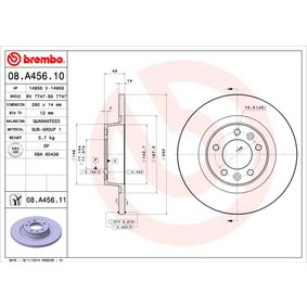 08.A456.10 BREMBO Disco freno