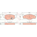 GDB1218 TRW COTEC Kit pastiglie freno Freno a disco