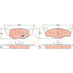 GDB1218 TRW COTEC Kit pastiglie freno Freno a disco