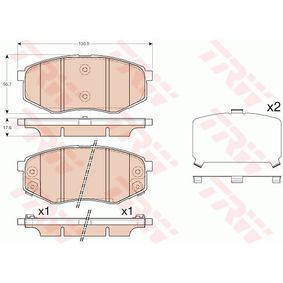 GDB3553 TRW Kit pastiglie freno Freno a disco