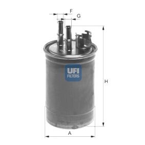 2440900 UFI Filtro carburante