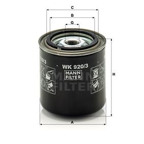 WK920/3 MANN-FILTER Filtro carburante