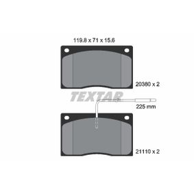 2038002 TEXTAR Kit pastiglie freno Freno a disco