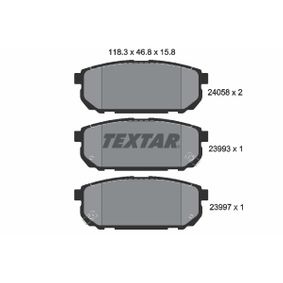 2405801 TEXTAR Kit pastiglie freno Freno a disco