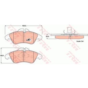 GDB1220 TRW COTEC Kit pastiglie freno Freno a disco