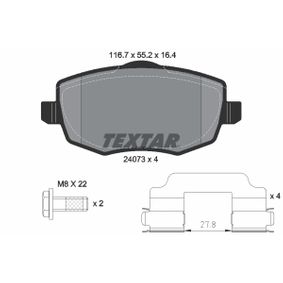 2407301 TEXTAR Kit pastiglie freno Freno a disco