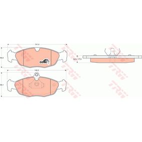 GDB1040 TRW COTEC Kit pastiglie freno Freno a disco