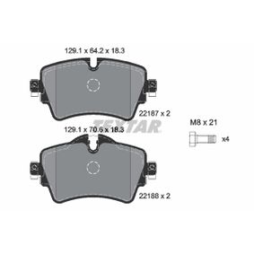 2218701 TEXTAR Kit pastiglie freno Freno a disco