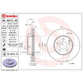 09.A613.40 BREMBO Disco freno