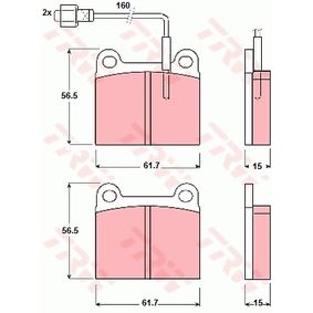 GDB240 TRW Kit pastiglie freno Freno a disco