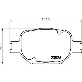 2352601 TEXTAR Kit pastiglie freno Freno a disco