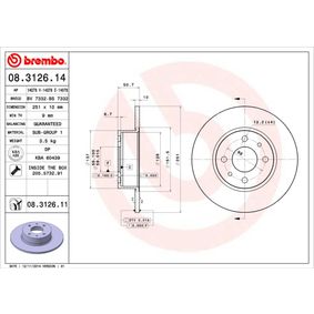 08.3126.14 BREMBO Disco freno