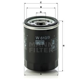 W610/9 MANN-FILTER Filtro olio