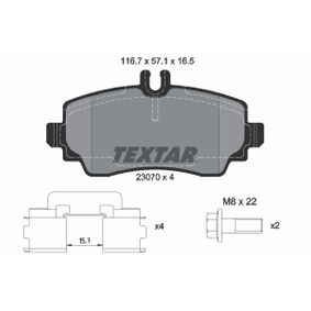 2307003 TEXTAR Kit pastiglie freno Freno a disco