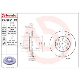 09.9554.10 BREMBO Disco freno