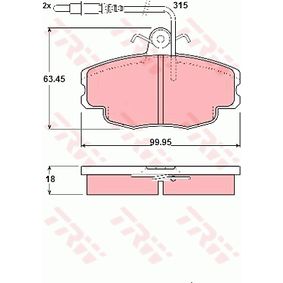 GDB114 TRW Kit pastiglie freno Freno a disco