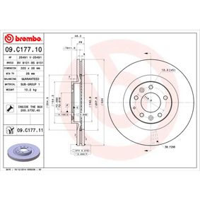 09.C177.11 BREMBO COATED DISC LINE Disco freno