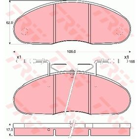 GDB1069 TRW COTEC Kit pastiglie freno Freno a disco