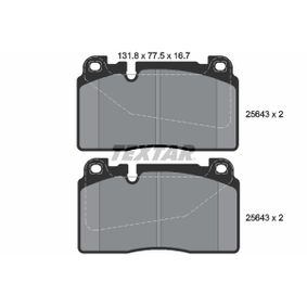 2564301 TEXTAR Kit pastiglie freno Freno a disco