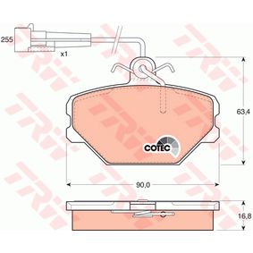 GDB833 TRW COTEC Kit pastiglie freno Freno a disco