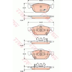 GDB3476 TRW COTEC Kit pastiglie freno Freno a disco