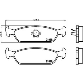 2183801 TEXTAR Kit pastiglie freno Freno a disco