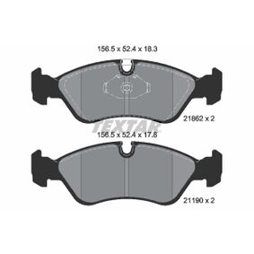 2186201 TEXTAR Kit pastiglie freno Freno a disco