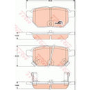 GDB3454 TRW COTEC Kit pastiglie freno Freno a disco