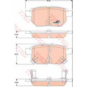 GDB3454 TRW COTEC Kit pastiglie freno Freno a disco